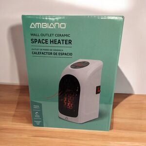 Wall Outlet Plug-in Small Room Ceramic Space Heater By Ambiano Digital LED